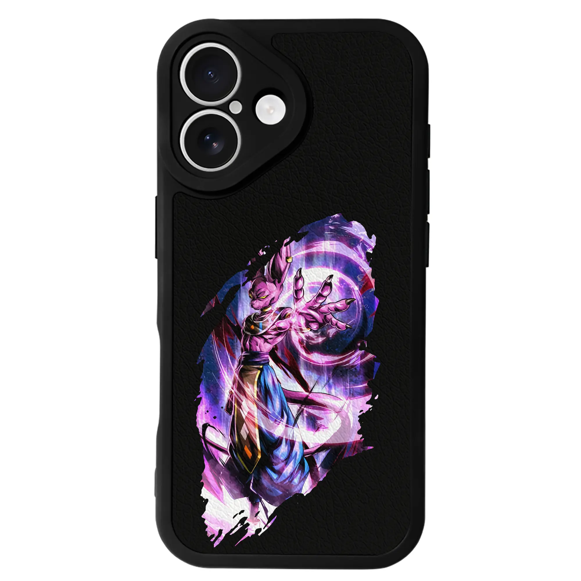 ドラゴンボール グッズ ビルス - IPhone 16シリーズ対応 ・ シリコンスマホケース ・ レザー調 ・ 高精度フィット ・ 耐衝撃 ・ ワイヤレス充電対応 ・ 精密カット